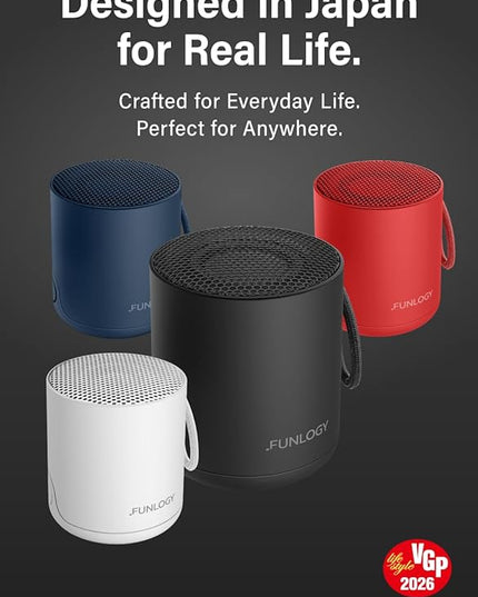 Portable Mini2 Bluetooth Speaker, Wireless Portable Speaker with Deep Bass, IPX7 Waterproof, TWS Stereo Pairing, Built-in Mic, Small Speaker for Shower, Outdoor, Travel, Red