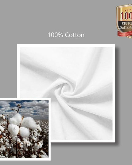 TOPDesign 12-Pack Economical 16"x15" White Cotton Tote Bag, Lightweight Medium Reusable Grocery Shopping Cloth Bags, Suitable for DIY, Advertising, Promotion, Gift, Activity