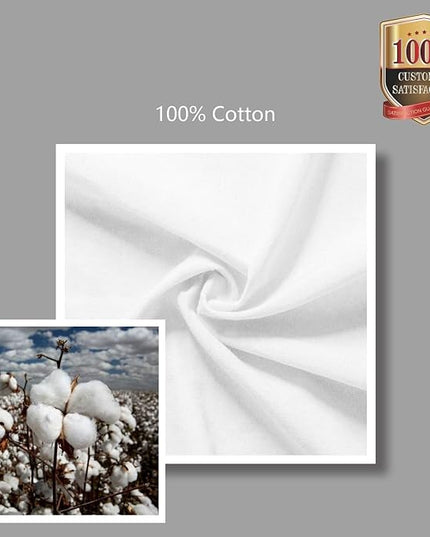 TOPDesign 6-Pack Economical 16"x15" White Cotton Tote Bag, Lightweight Medium Reusable Grocery Shopping Cloth Bags, Suitable for DIY, Advertising, Promotion, Gift, Activity