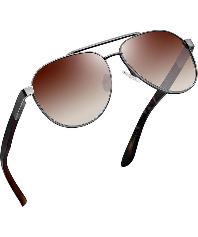 Joopin Polarized Metal Aviation Sunglasses Men, Classic Military Sun Glasses Women, Rectangle Shades UV400 Protection Costume