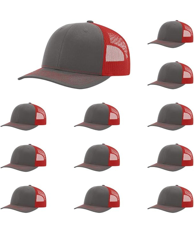 Richardson 112 Classic Six-Panel Adjustable Snapback Trucker Cap | Bulk Packs Available