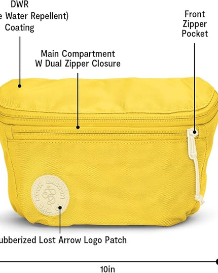 Baboon to the Moon Fanny Pack - Trendy, Compact, Water-Repellent Waist Bag in Multiple Colors and Sizes for Men and Women (Amber, Full Size (3L))