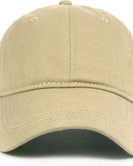 Zylioo XL XXL Oversize Baseball Cap, 100% Cotton Adjustable Dad Hat for Big Heads 23.5"-25.5", Soft Crown Large Size Cap