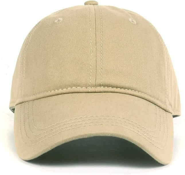 Zylioo XL XXL Oversize Baseball Cap, 100% Cotton Adjustable Dad Hat for Big Heads 23.5"-25.5", Soft Crown Large Size Cap