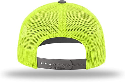 Richardson 112 Trucker Hat - Premium Adjustable Snapback Hat - Structured Six Panel Richardson Blank Caps