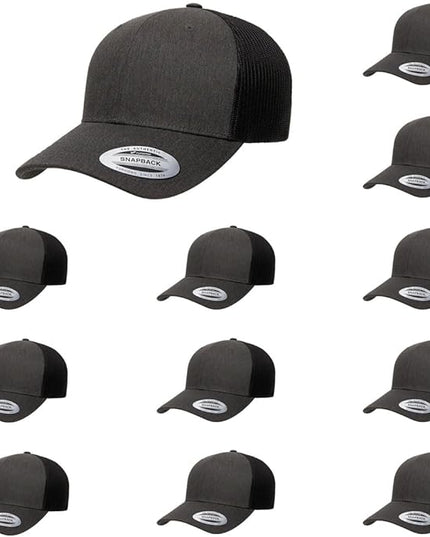 Yupoong Classic Premium Mesh 6 Panel Retro Trucker Cap | Mid Profile Snapback | OSFA | Bulk Pack Available