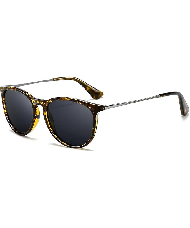 SUNGAIT Premium Vintage Round Sunglasses for Women Men Classic Retro Trendy Style