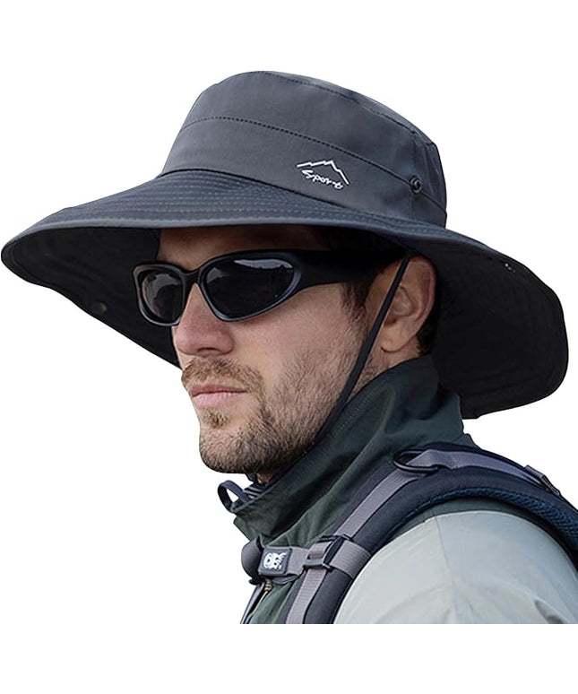 Cooling Sun Hat for Men Women,Wide Brim Bucket Hat Foldable Boonie Hat for Fishing Hiking Garden Safari Beach