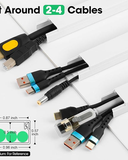 AZEN Cord Hider Kit, 315in Cord Covers for Wires on Wall, Paintable Wire Covers for Cords on Wall, Wire Hiders for TV on Wall, Self-Adhesive Cable Hider Cord Organizer, 20X L15.75X W0.96x H0.57in