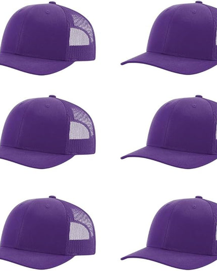 Richardson 112 Classic Six-Panel Adjustable Snapback Trucker Cap | Bulk Packs Available