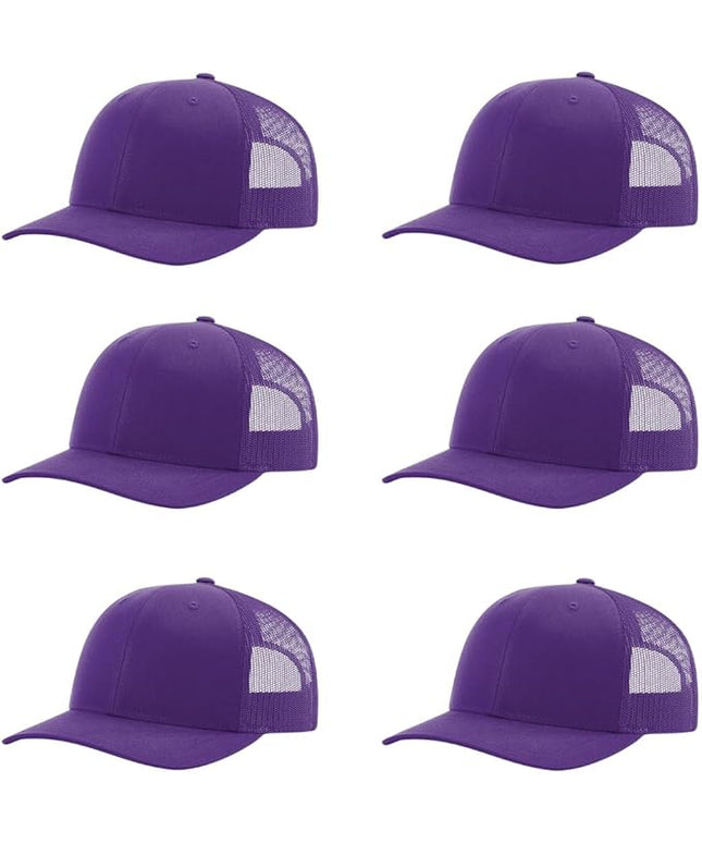 Richardson 112 Classic Six-Panel Adjustable Snapback Trucker Cap | Bulk Packs Available