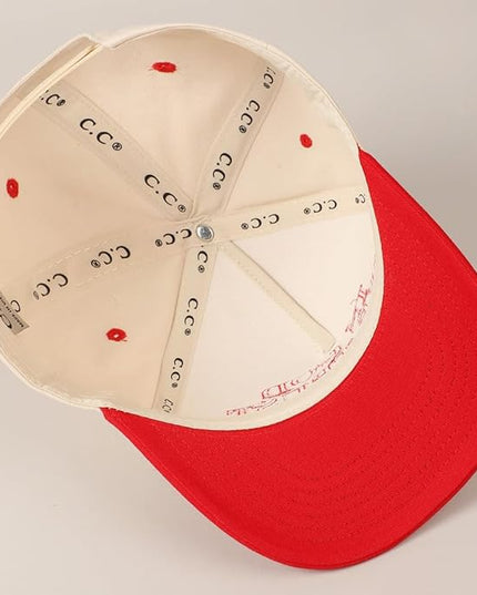 MIRMARU Two-Tone Vintage Canvas Trucker Hats for Men & Women, Adjustable Size Baseball Caps with Trendy Embroidered Design