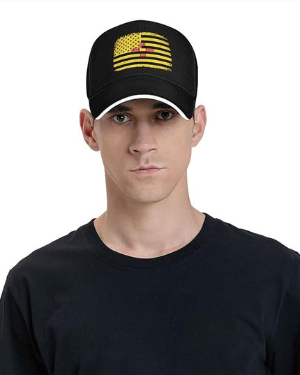 Unisex Baseball Cap Trucker Dad Hat for Men Women Adjustable Outdoors Sun hat Black