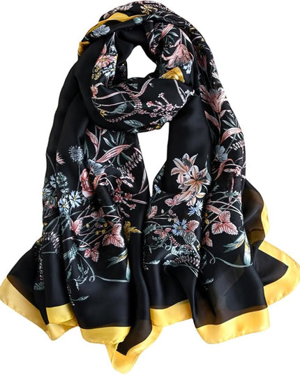Silk Scarf Mulberry Silk Fashion Scarves Long Lightweight Shawl Wrap …