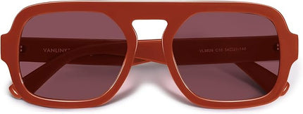 VANLINKER Oversized Retro Square Aviator Sunglasses for Women Men 70s Vintage Style Trendy Big Flat Top Sun Glasses VL9826