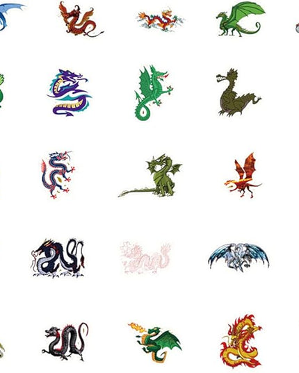 Dragon Stickers for Girls Teens Boys|50Pcs|Trendy Vinyl Waterproof Stickers for Waterbottle Laptop Computer Luggage Notebook Phone Tablet Flasks Bike Scrapbook,Cartoon Decals Pack(Dragon-50Pcs)