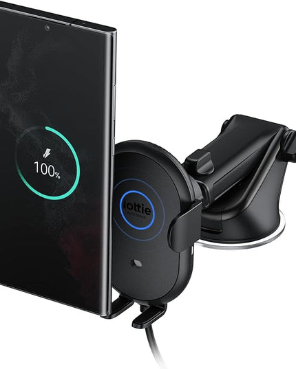 iOttie Auto Sense 2 Dash & Windshield Car Phone Holder with Qi Wireless Charging – Auto Clamping Phone Mount & Charger for iPhone, Google Pixel, Samsung Galaxy, Huawei, LG (Adapter Not Included)