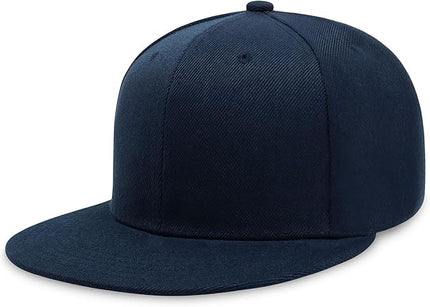 CHOK.LIDS Flat Bill Visor Classic Snapback Hat Blank Adjustable Brim High Top End Trendy Color Style Plain Tone Baseball Cap