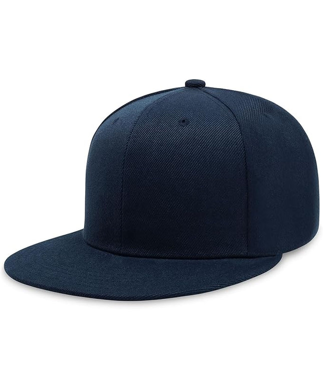 CHOK.LIDS Flat Bill Visor Classic Snapback Hat Blank Adjustable Brim High Top End Trendy Color Style Plain Tone Baseball Cap