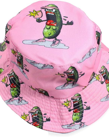 Pickle Monsters Bucket Hat - Fun Pickleball Hat Featuring The Dreaded Crew - 3 Sizes!