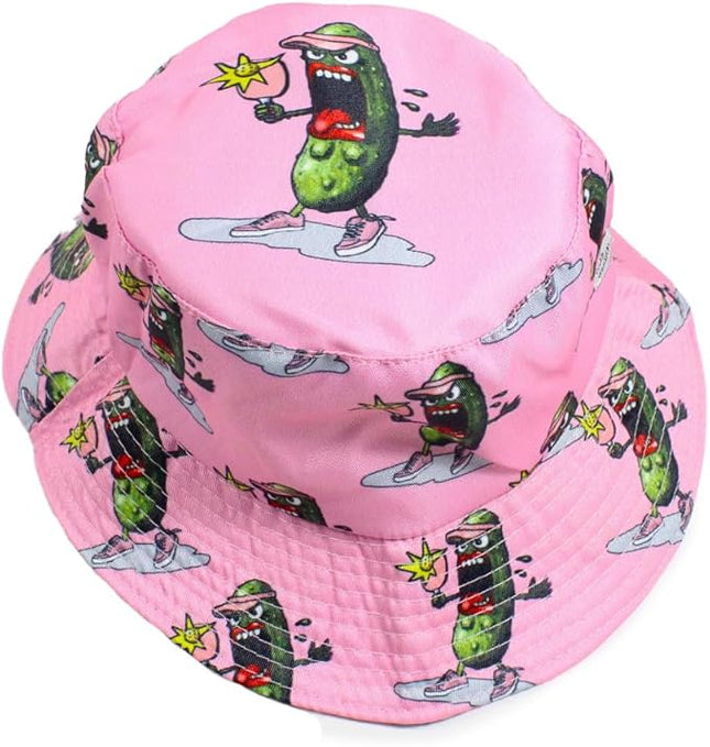 Pickle Monsters Bucket Hat - Fun Pickleball Hat Featuring The Dreaded Crew - 3 Sizes!