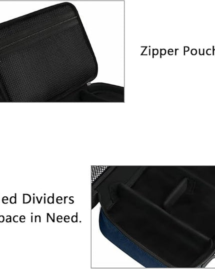 MATEIN Electronics Organizer Travel Case, Water Resistant Portable Travel Cord Organizer for Earphone, Power Bank, and Flash Drive, Universal Carry Case for Cables, Tech Gifts for Men, Navy Blue