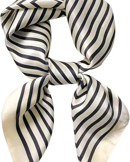 kcctoo 27.5" Mulberry Silk Feeling Head Scarf Women's Fashion Square Neck Satin Scarfs for Bag Hair Scarves Gift