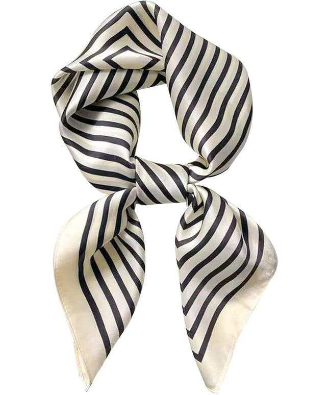 kcctoo 27.5" Mulberry Silk Feeling Head Scarf Women's Fashion Square Neck Satin Scarfs for Bag Hair Scarves Gift