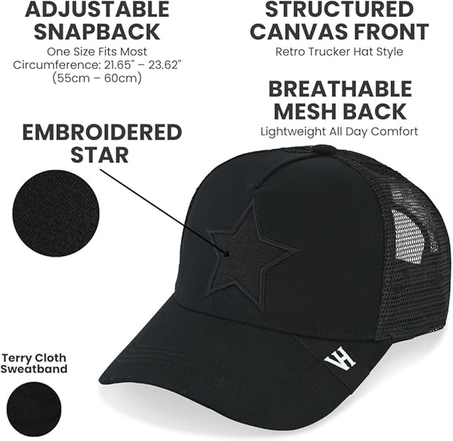 VINTAGE HAVANA Trucker Hats Women | Mesh Adjustable Snapback Hat | Men & Women Cute Trendy Fashion Baseball Cap