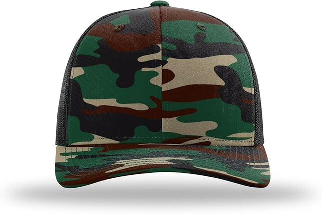 Richardson 112 Trucker Hat - Premium Adjustable Snapback Hat - Structured Six Panel Richardson Blank Caps