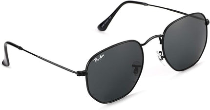 Pro Acme Small Square Sunglasses for Women Men 100% Real Glass Lens Hexagonal Frame