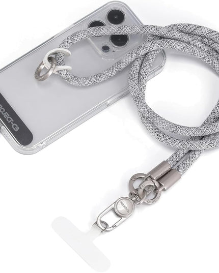 project-cb Phone Lanyard1, Phone Tether Tab2, Crossbody Cell Phone Lanyard, Rope Lanyard, Universal Adjustable Phone Strap (FoggyBlack-S)