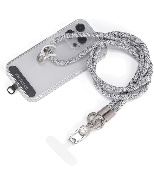 project-cb Phone Lanyard1, Phone Tether Tab2, Crossbody Cell Phone Lanyard, Rope Lanyard, Universal Adjustable Phone Strap (FoggyBlack-S)