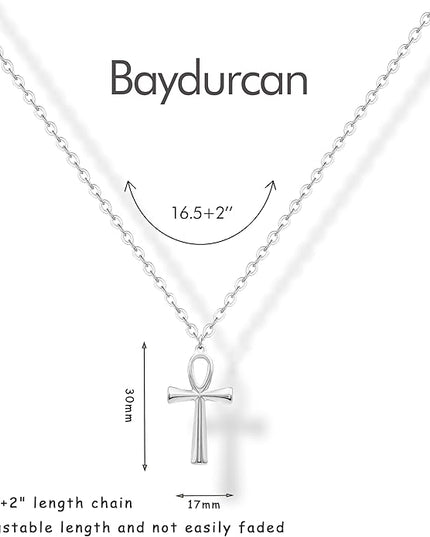 Baydurcan Pendant Necklace for Women Evil Eye Ankh Bow Necklace for Friends Sister Birthday Just Because Christmas Gifts