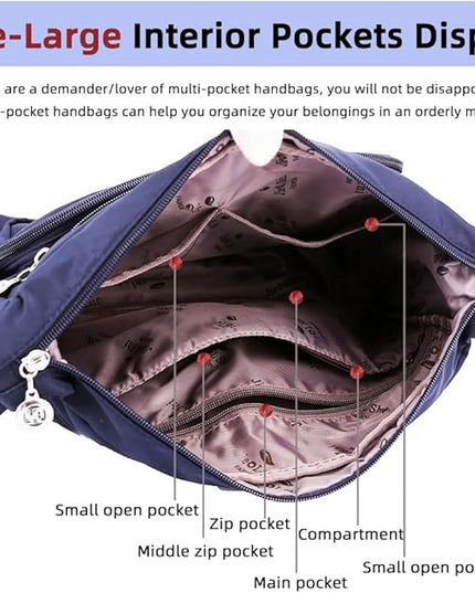 MINTEGRA Women Shoulder Handbag Roomy Multiple Pockets Bag Ladies Crossbody Purse Fashion Tote Top Handle Satchel