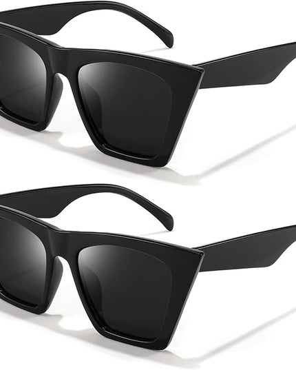 FEISEDY Vintage Square Cat Eye Sunglasses Women Trendy Cateye Sunglasses B2473