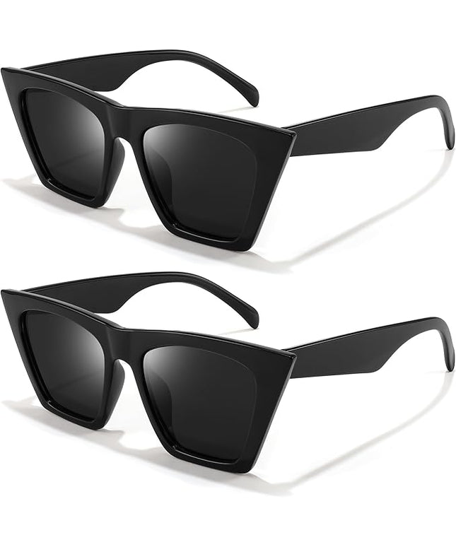 FEISEDY Vintage Square Cat Eye Sunglasses Women Trendy Cateye Sunglasses B2473