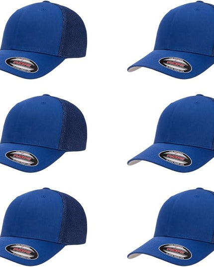 Flexfit 6511 Fitted Mid-Profile Stretchable Mesh Panels Trucker Cap | Bulk Pack Available