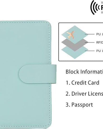 Melsbrinna Rfid Passport Holder for Travel women/Men, Cute Passport Wallet Rfid Blocking Card Slots, Rfid Passport Cover/CaseTravel Wallet, Passport Book Holder (1, Green1)