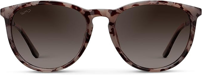 WearMe Pro Round Polarized Sunglasses for Women - UV400 Protection, Lightweight Frame, Vintage Retro Style