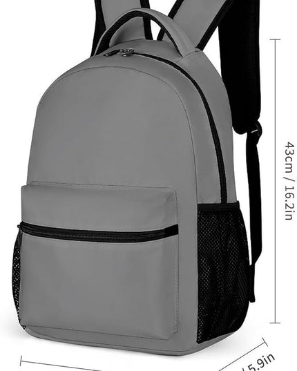 Fashion Dove Gray Backpack Lightweight Large Capacity Laptop Daybag for Travel Work