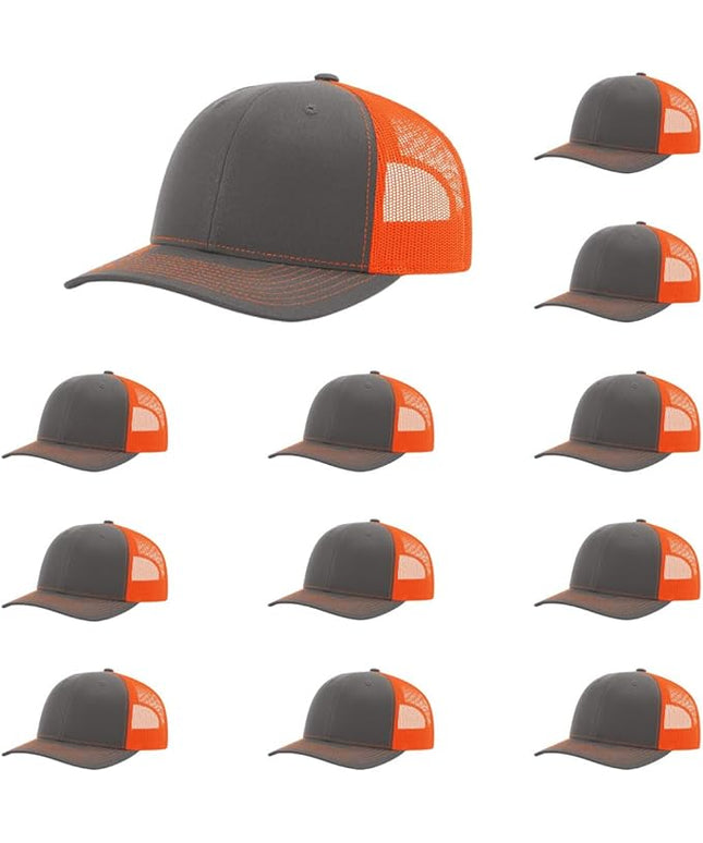 Richardson 112 Classic Six-Panel Adjustable Snapback Trucker Cap | Bulk Packs Available