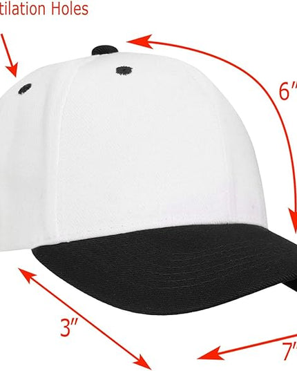 Falari Wholesale Bulk Lot 12-Pack Baseball Cap Adjustable Size Plain Blank Solid Color