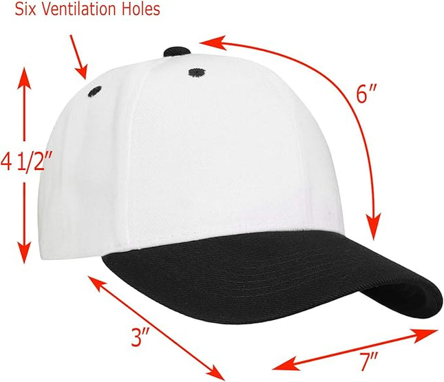 Falari Wholesale Bulk Lot 12-Pack Baseball Cap Adjustable Size Plain Blank Solid Color