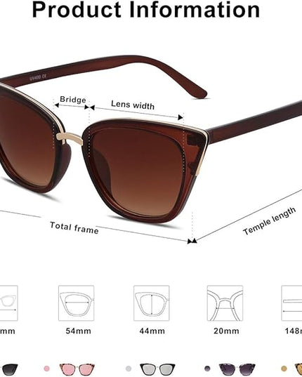 SOJOS Cat Eye Designer Sunglasses Fashion UV400 Protection Glasses SJ2052