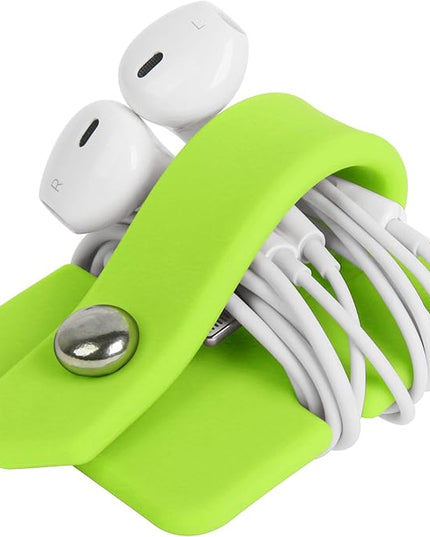 Cord Organizer Earbuds Holder Earphone Wrap Earphones Organizer Headset Headphone Earphone Wrap Winder Cord Manager Cable Winder Green
