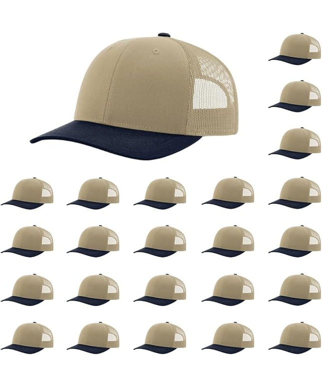 Richardson 112 Classic Six-Panel Adjustable Snapback Trucker Cap | Bulk Packs Available