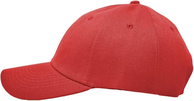 Glory Max Plain Baseball Cap Hook & Loop Strap Adjustable Solid Blank Curved Visor Hat