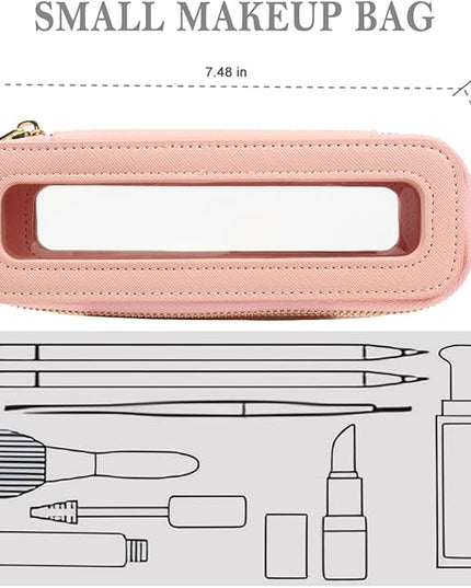 Travel Clear Makeup Bag Set, TSA Approved Cosmetic Bag Case with Zipper Portable Makeup Pouch Toiletry Bag Traveling Cosmetic Organizer Storage Bag Car Organizer Car Essentials