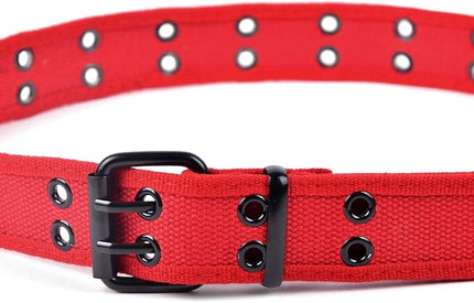 Boxed Gifts Parquet Casual Canvas Belt - Double Hole, Double Grommets for Men & Women